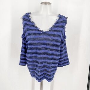 Free People Oversized knit Stripe Pullover